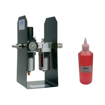 TAG 1/2" BSP Filter, olajozó/szabályozó tömlővel és gyorscsatlakozóval